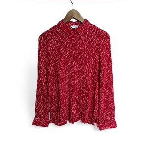 Lucky Brand Red Button Down Shirt